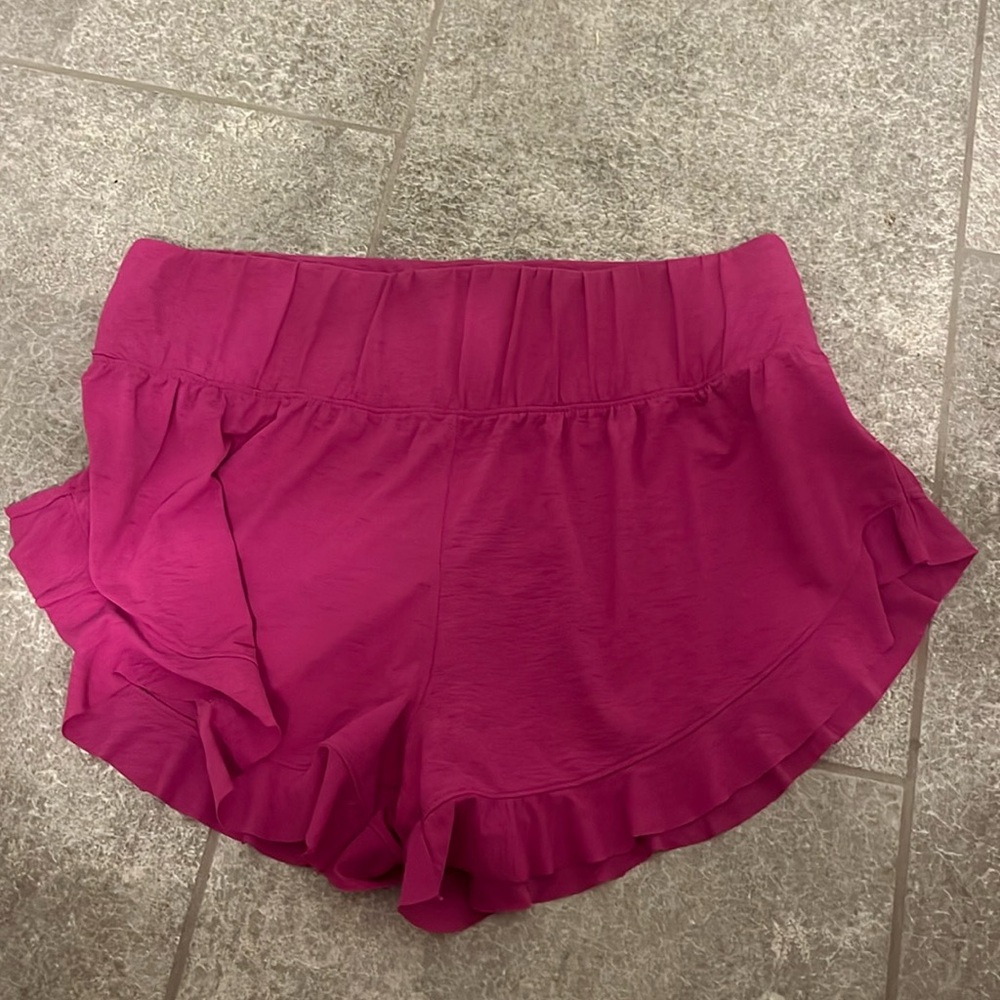 FREE PEOPLE PINK FLOWY SHORTS